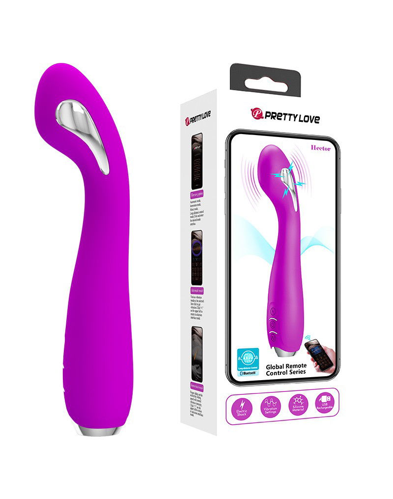 Hector G-Spot Estim Vibrator met App Paars