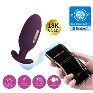 Pretty Love – Jefferson – Electric Shock Buttplug met Appbediening – Paars
