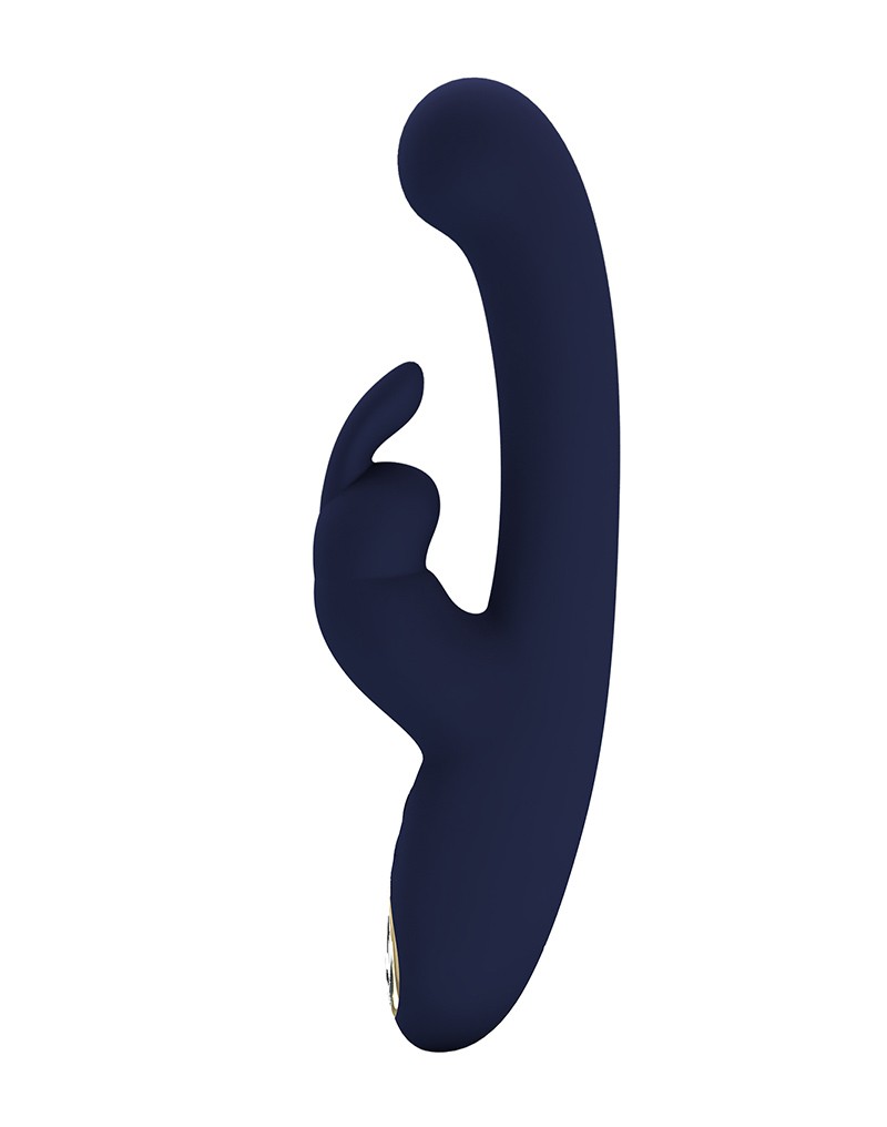 Lamar Rabbit Vibrator met Digitaal LED Display Donkerblauw - Afbeelding 3