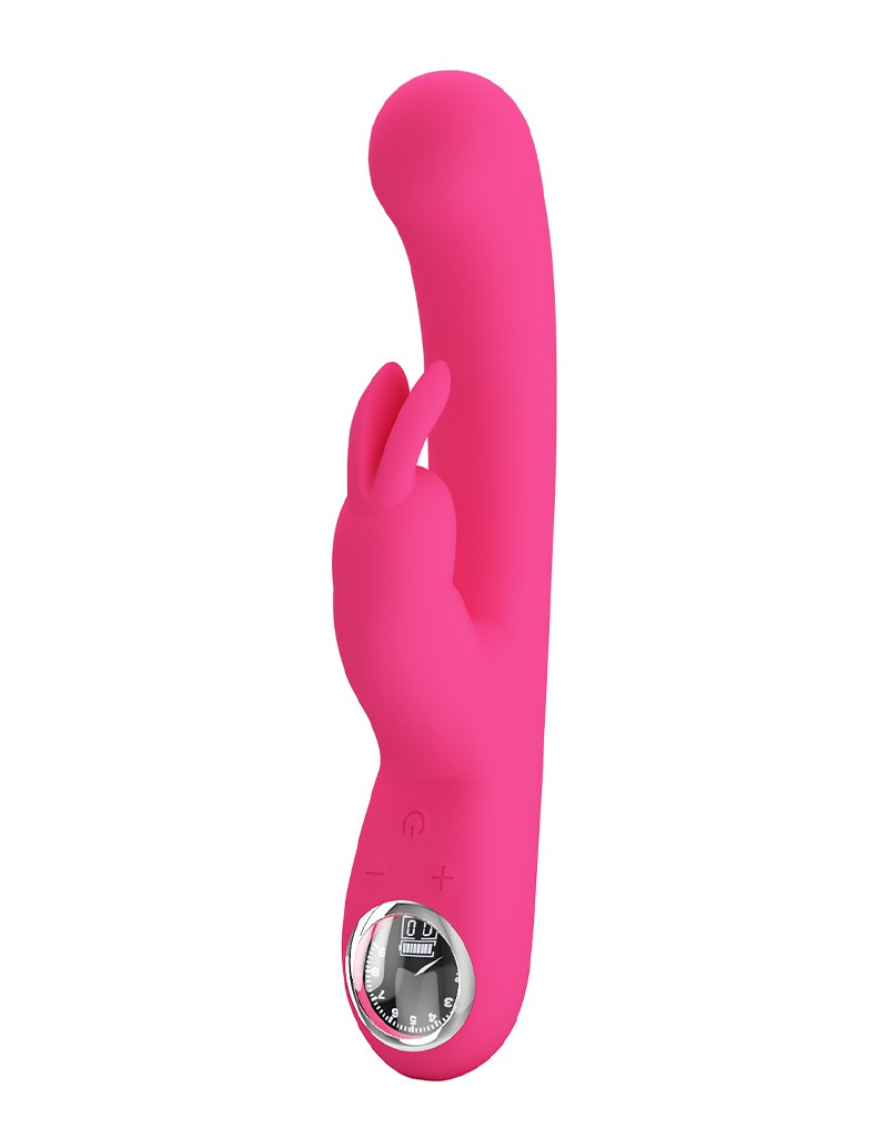 Lamar Rabbit Vibrator met Digitaal LED Display Roze