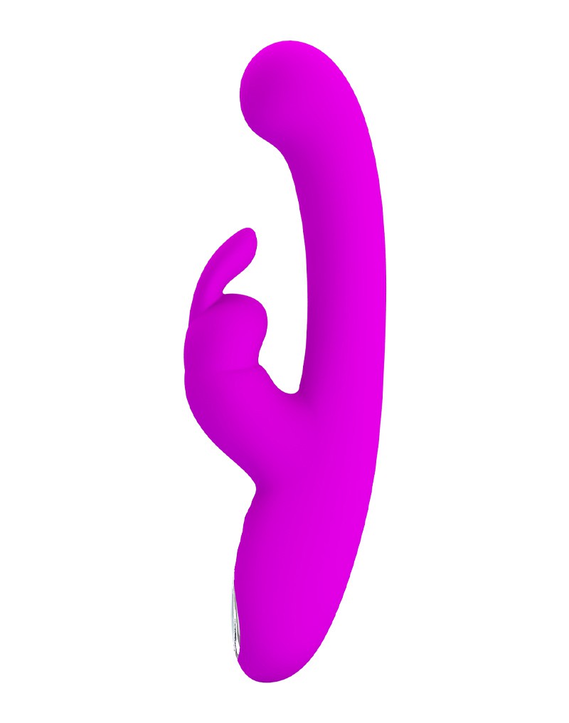 Lamar Rabbit Vibrator met Digitaal LED Display Paars - Afbeelding 4