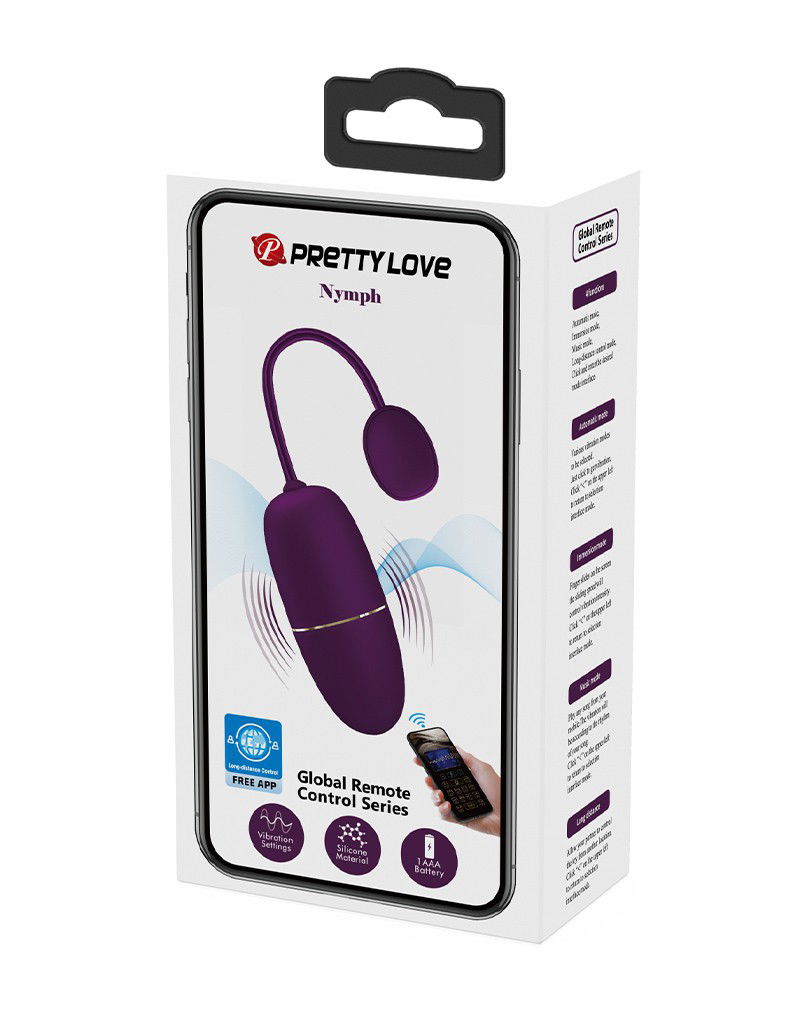 Pretty Love - Nymph - Draagbare Vibrator met Appbediening - Paars - Afbeelding 2