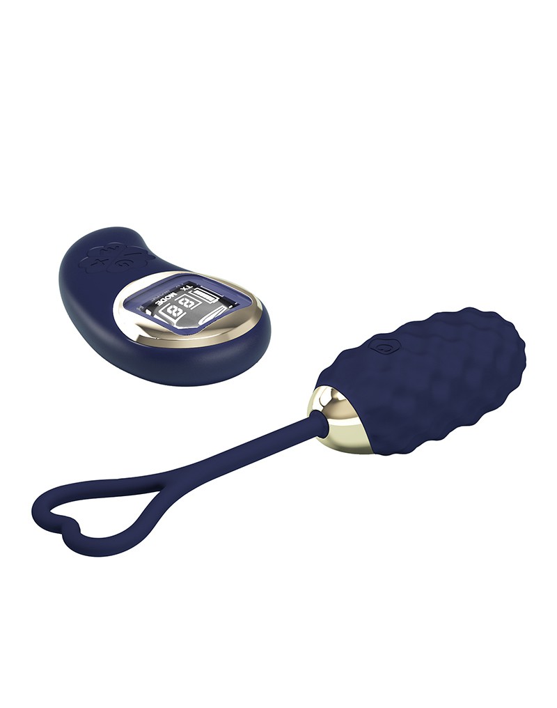 Pretty Love Vivian Ei-vibrator met afstandsbediening Donkerblauw - Afbeelding 4