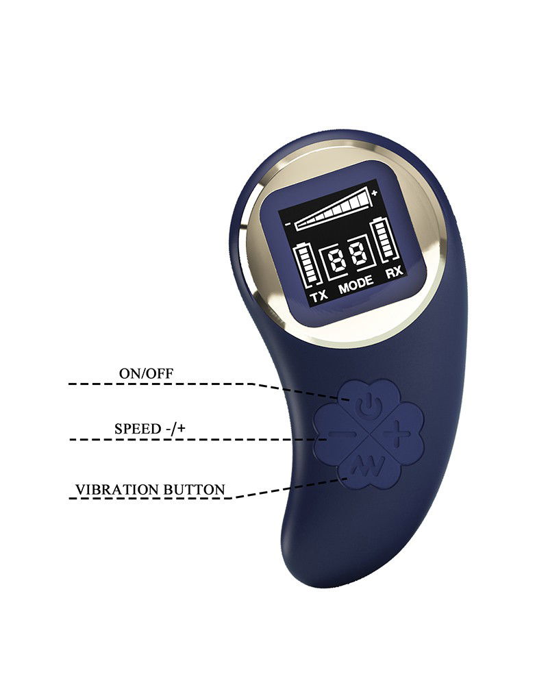 Pretty Love Vivian Ei-vibrator met afstandsbediening Donkerblauw - Afbeelding 7