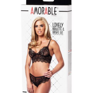 Amorable by Rimba Bralette met Slip Zwart