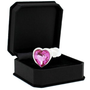 Rimba Buttplug KLEIN met Roze Kristal in Hartvorm