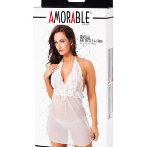Mini Jurk met G-string One Size wit