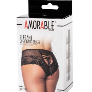 Amorable by Rimba – Slip met Open Achterkant – One Size – Zwart