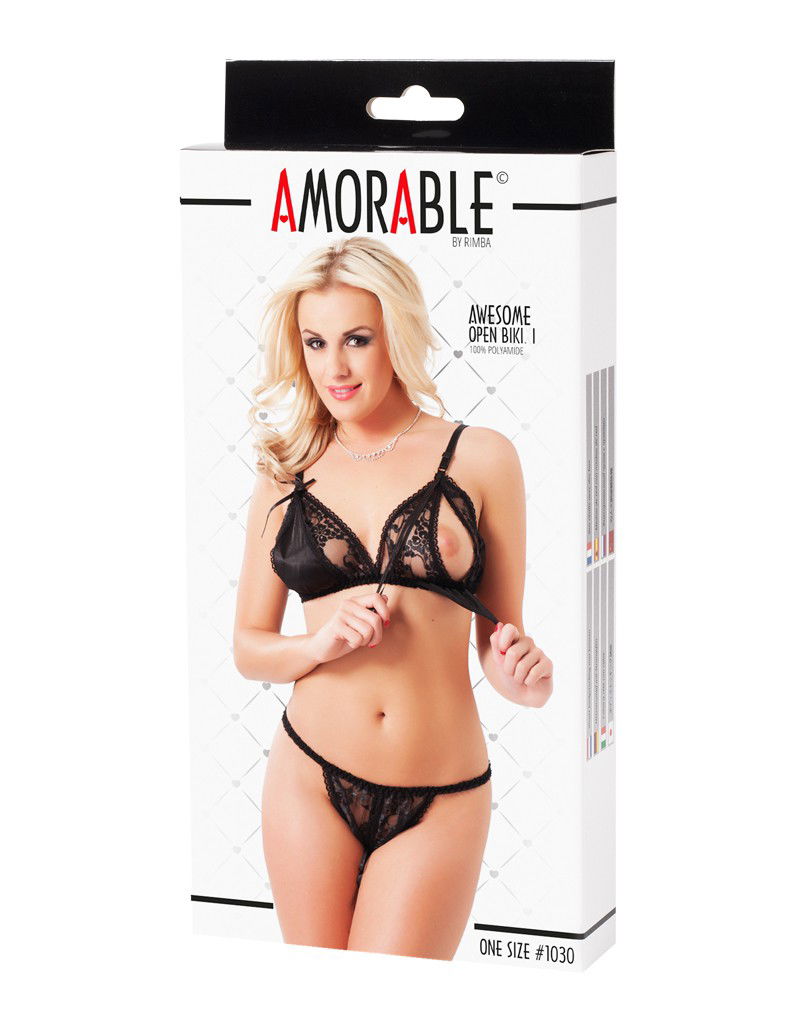 Open BH met Slip One Size Zwart - Afbeelding 2