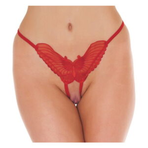 Amorable by Rimba – Open Vlinder String – One Size – Rood