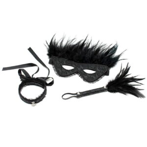 Satin look domina set