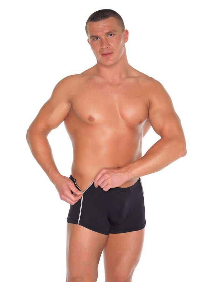 Boxershort met 2 ritsen Zwart