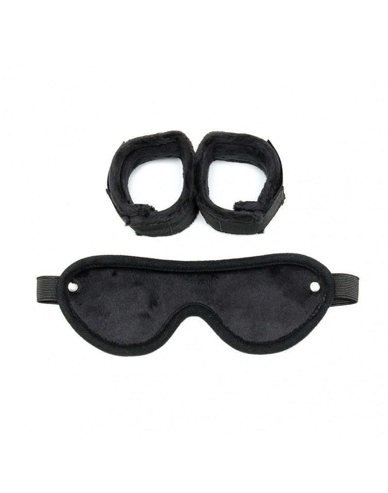 soft Bondage klitteband boeien met masker - Afbeelding 2