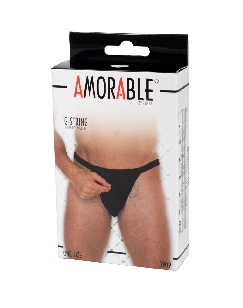 Doorzichtige string met ritssluiting One Size Zwart - Afbeelding 2