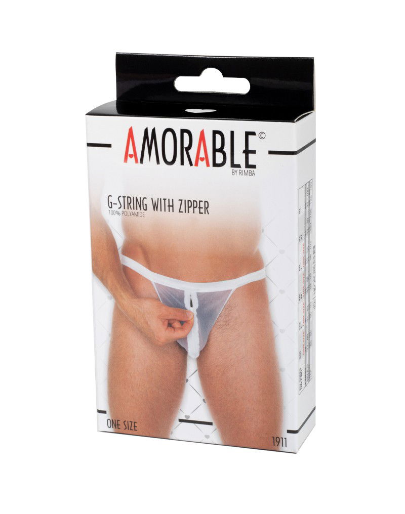 Doorzichtige string met ritssluiting One Size Wit - Afbeelding 2