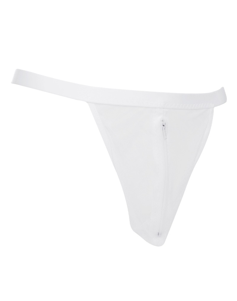 Doorzichtige string met ritssluiting One Size Wit - Afbeelding 4