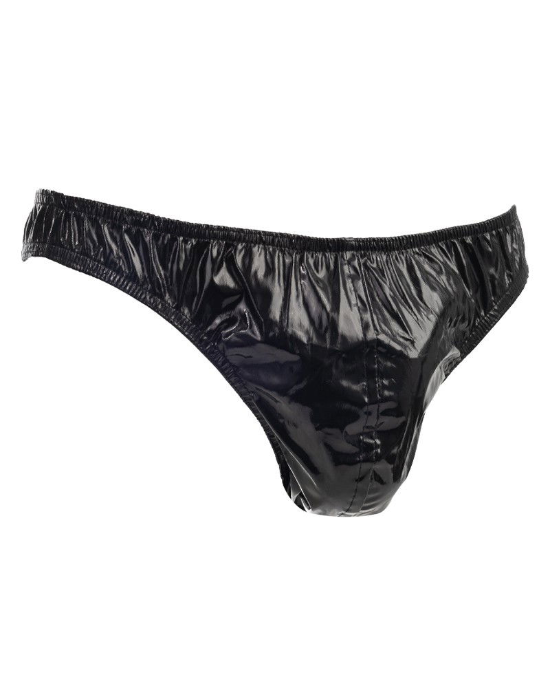 String met lak look Zwart - Afbeelding 4