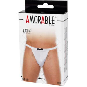 Amorable by Rimba – Rokkostuum string – One Size – Wit / Zwart