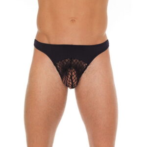 String met netstof One Size Zwart