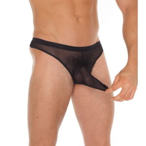 Doorzichtige string met tuit Zwart