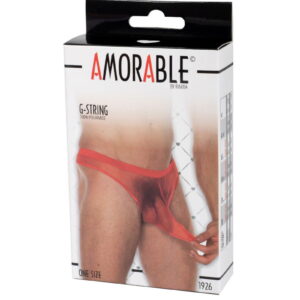 Doorzichtige string met tuit Rood