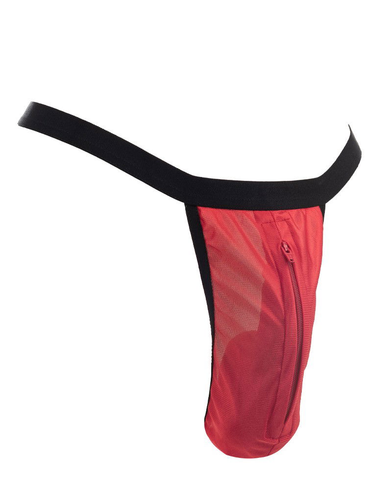 Amorable by Rimba - String met ritssluiting - One Size - Rood - Afbeelding 5