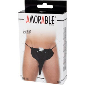 Amorable by Rimba – String met olifantenkop – One Size – Zwart