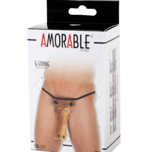 Amorable by Rimba – String met paardenhoofd – One Size – Bruin