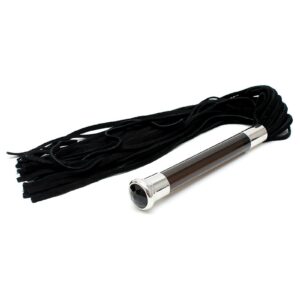 Suede Flogger with glass handle and crystal