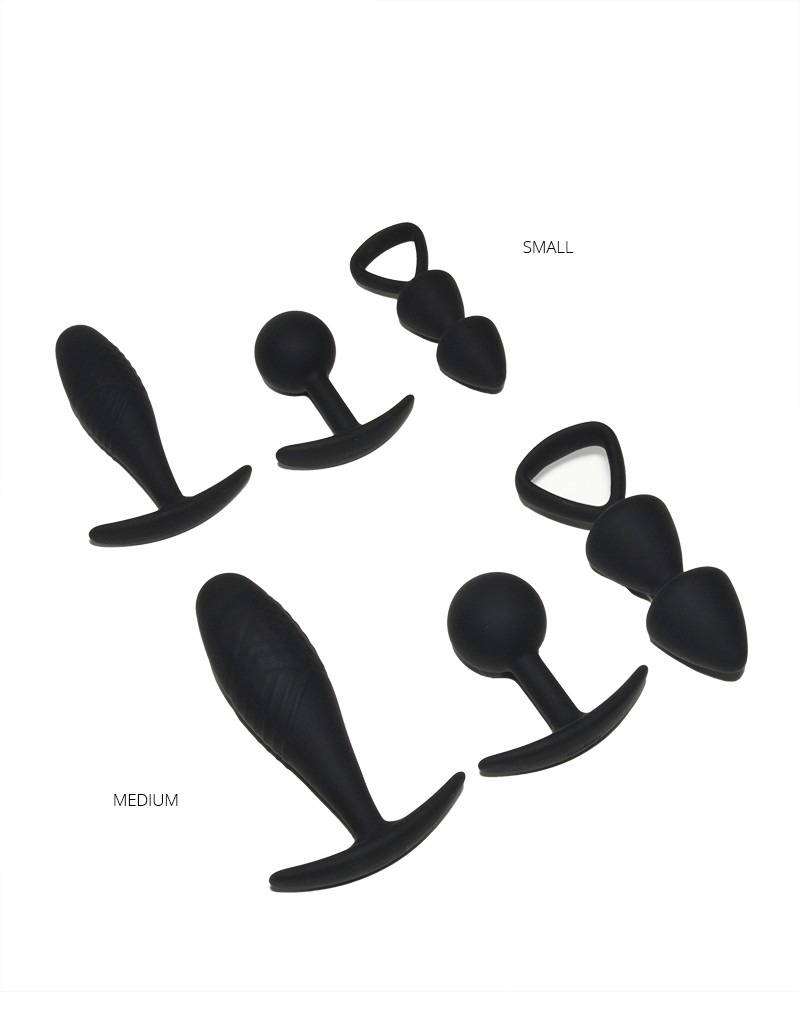 Rimba Toys Basel Set of Butt Plugs Maat S Zwart - Afbeelding 3