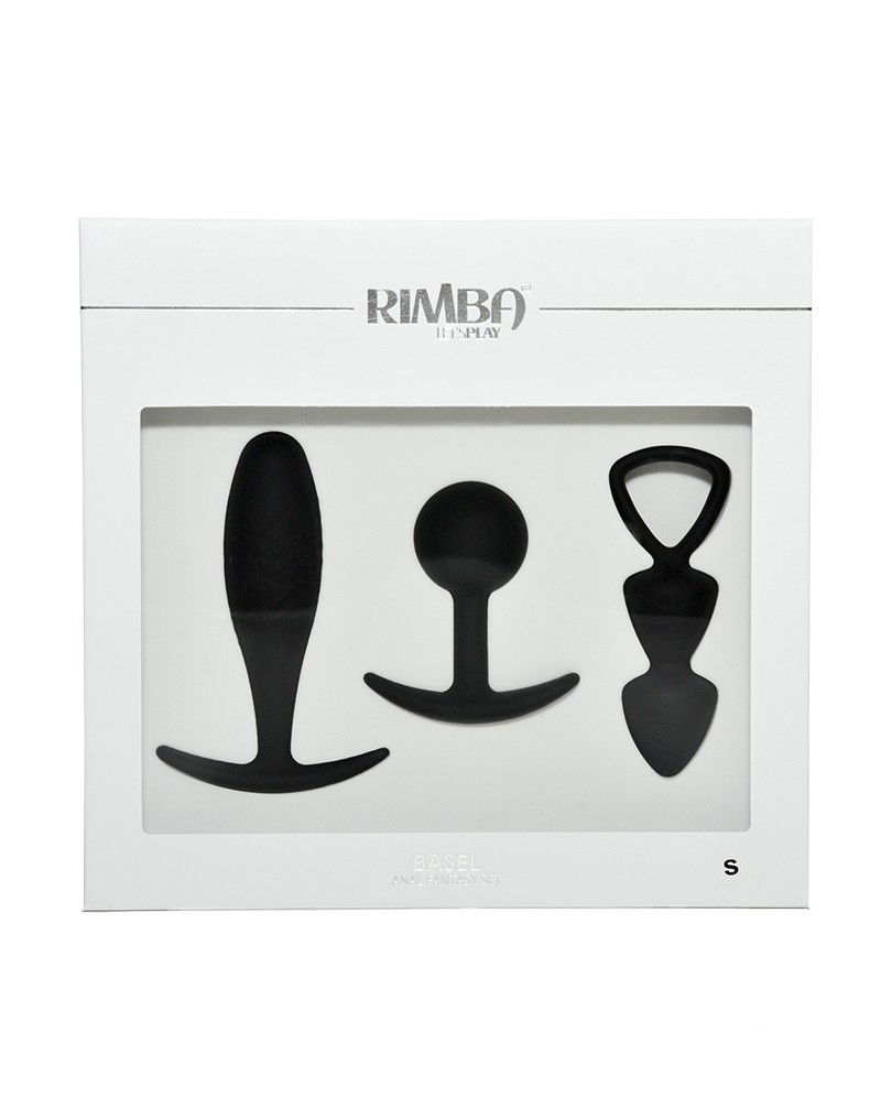 Rimba Toys Basel Set of Butt Plugs Maat S Zwart - Afbeelding 2