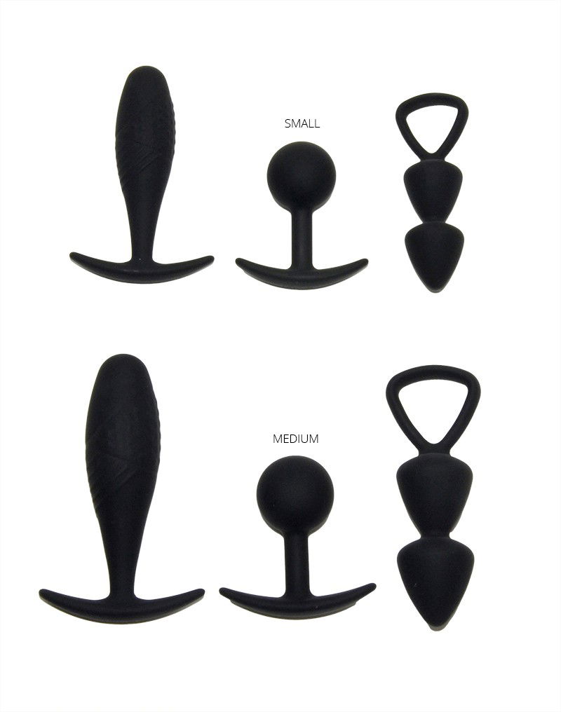 Rimba Toys Basel Set of Butt Plugs Maat S Zwart - Afbeelding 4