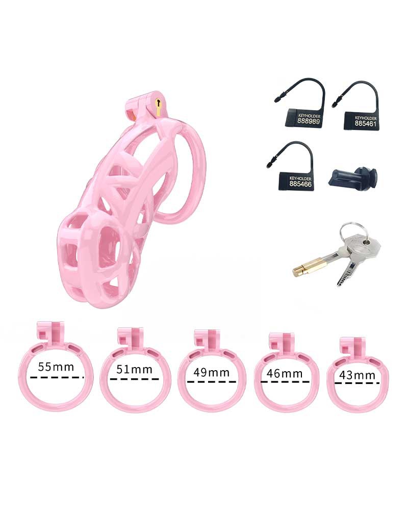 Rimba P-Cage Peniskooi Maat L Roze - Afbeelding 6