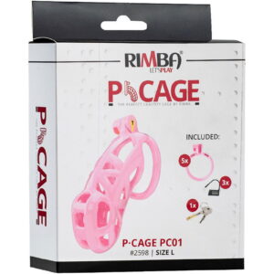 Rimba P-Cage Peniskooi Maat L Roze