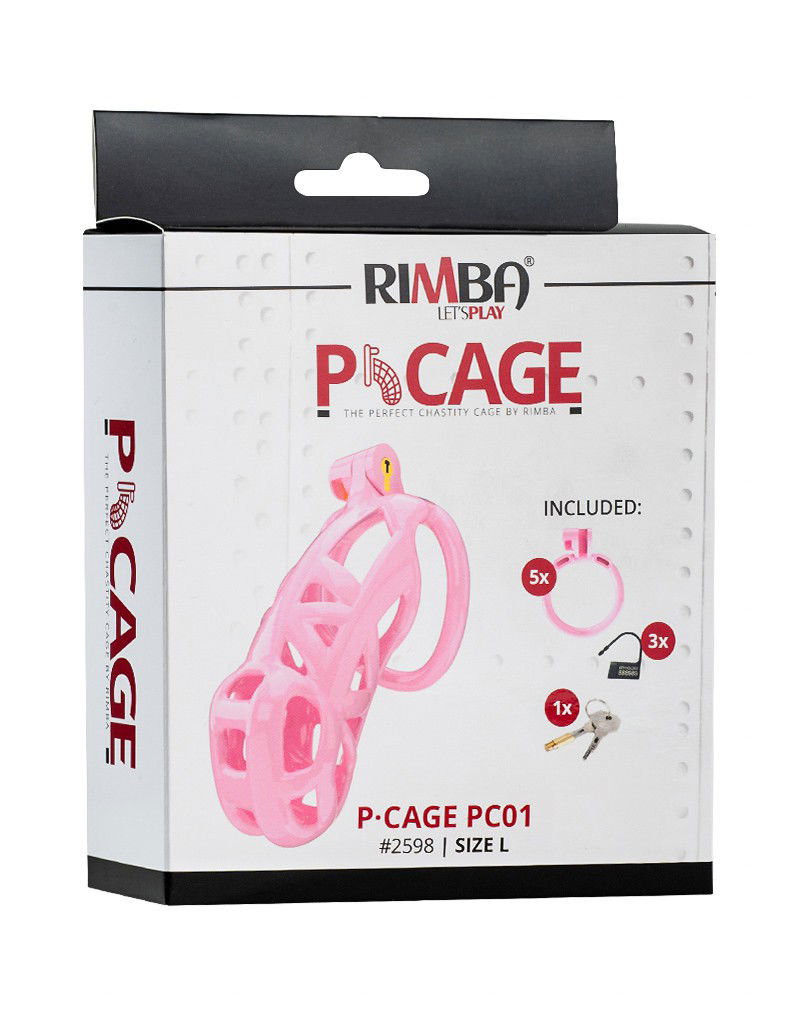 Rimba P-Cage Peniskooi Maat L Roze - Afbeelding 2