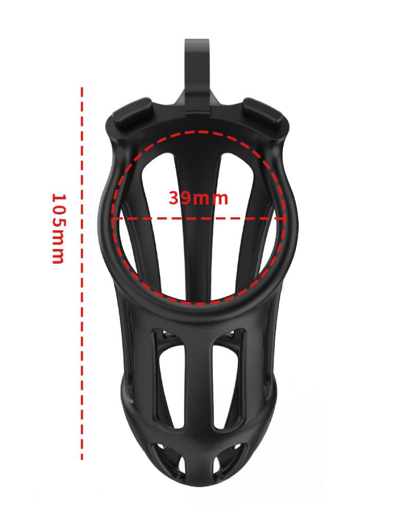 Rimba P-Cage Peniskooi Maat L Zwart - Afbeelding 6