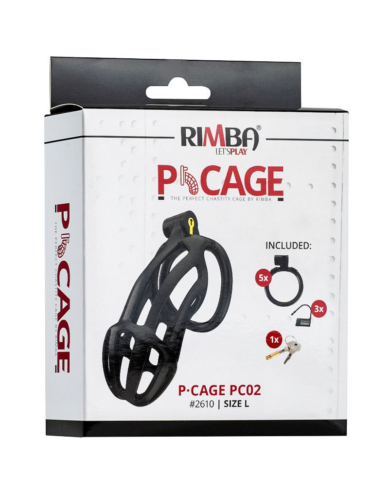 Rimba P-Cage Peniskooi Maat L Zwart - Afbeelding 2