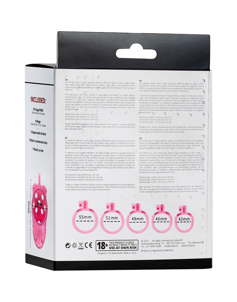 Rimba P-Cage Peniskooi Maat S Roze - Afbeelding 8