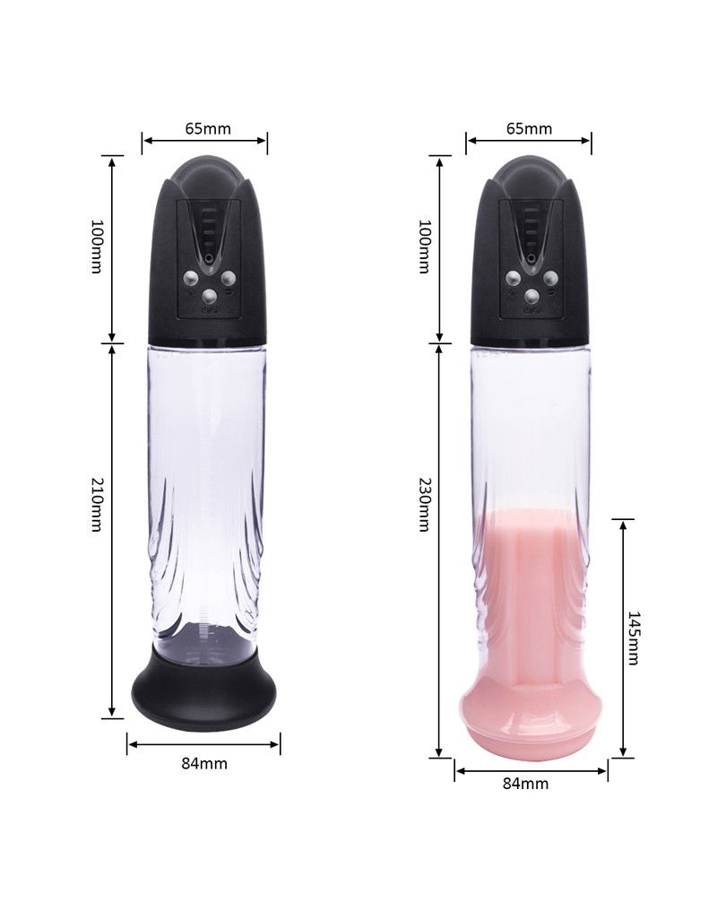 Rimba P-Pump Elektronische Penisvergroter met Vagina Sleeve Zwart - Afbeelding 10