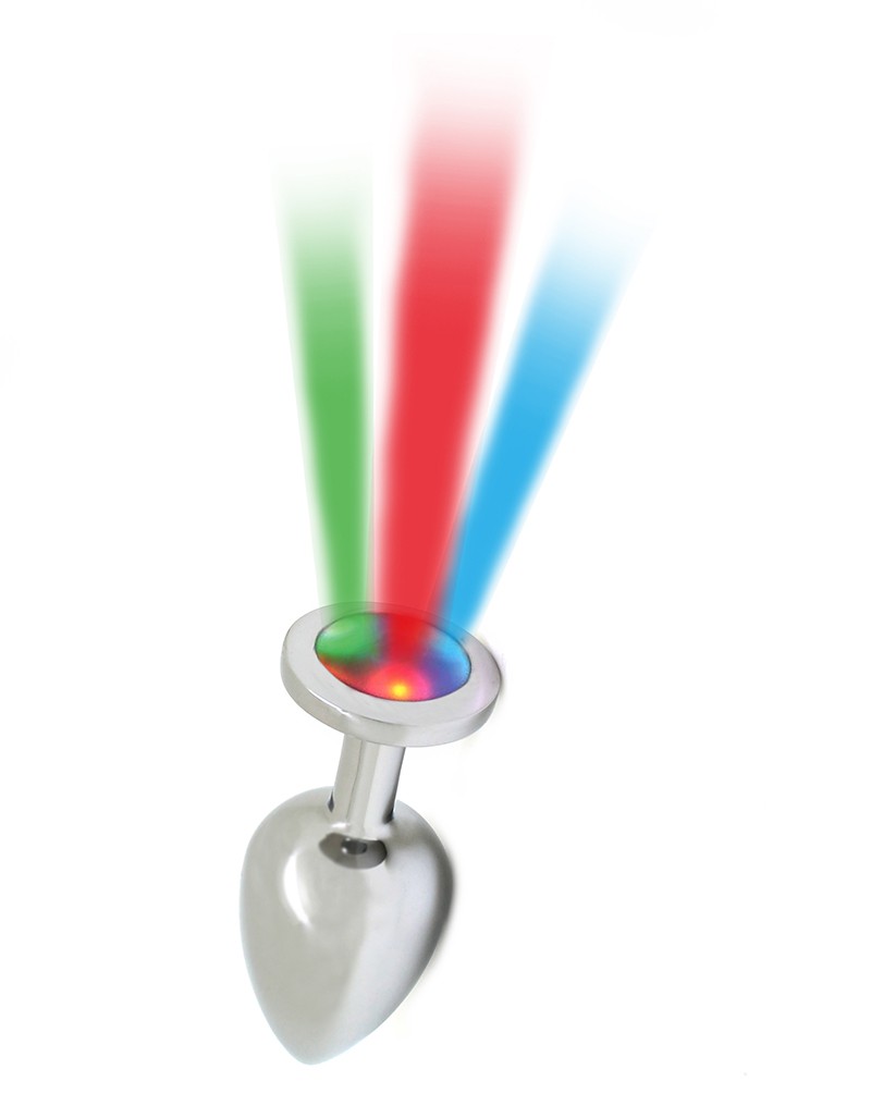 Pisa Butt Plug met LED Licht Zilver