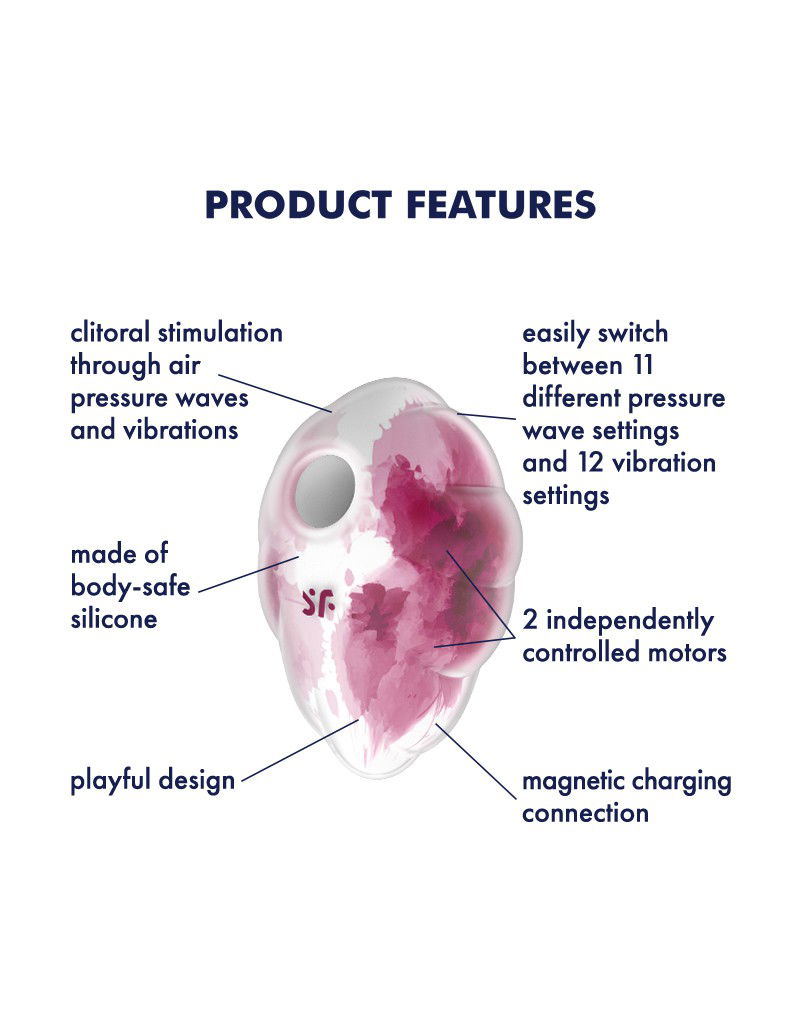 Satisfyer Cloud Dancer Luchtdruk Vibrator Rood - Afbeelding 8