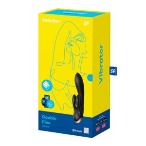 Satisfyer Double Flex Rabbit Vibrator Zwart