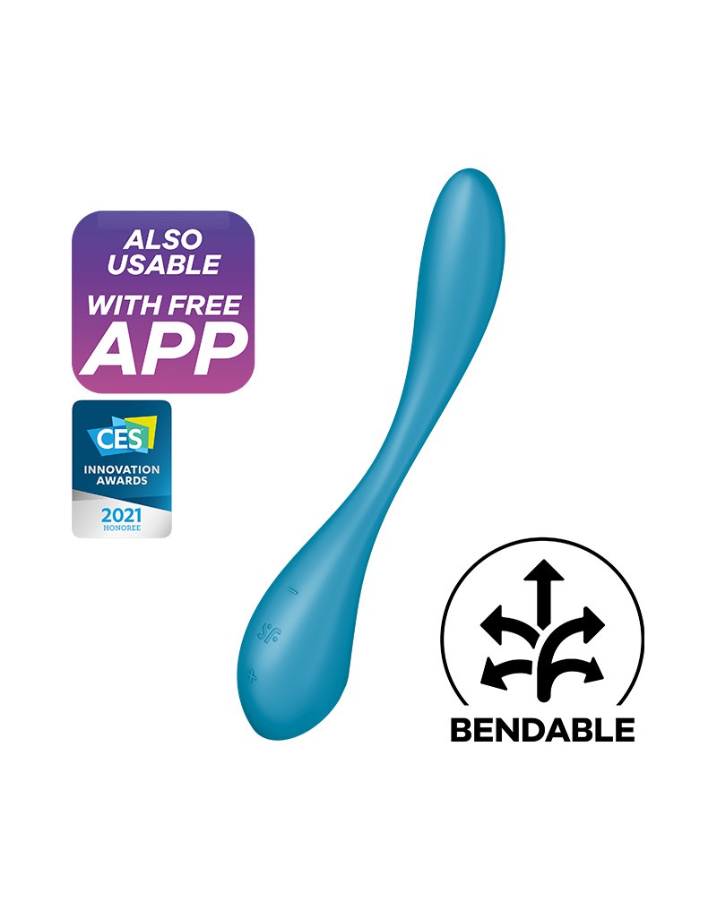 Satisfyer - G-Spot Flex 5+ - Flexibele G-Spot Vibrator (met App Control) - Blauw - Afbeelding 3