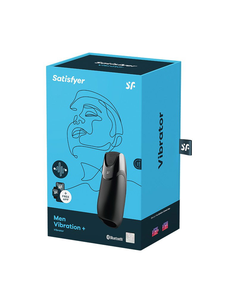 Satisfyer - Men Vibration+ (met App Control) - Masturbator - Zwart - Afbeelding 2