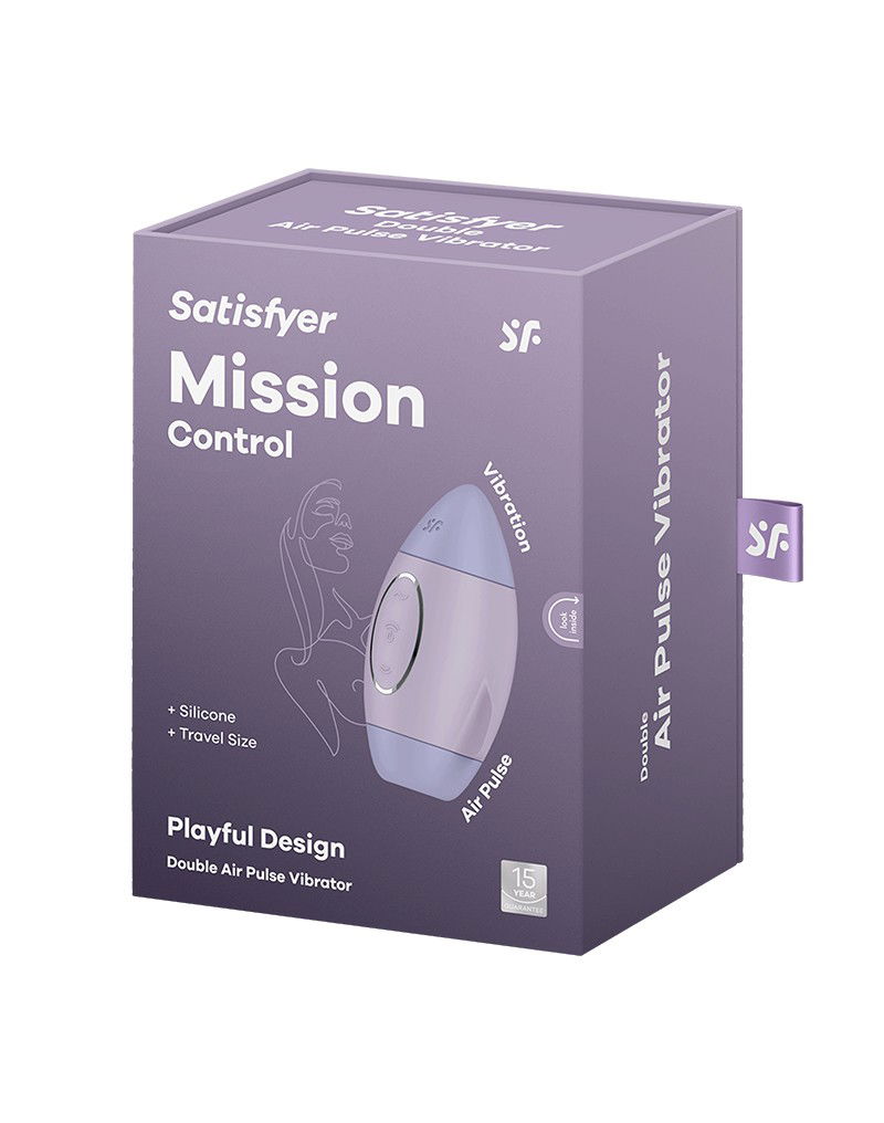 Satisfyer Mission Control Luchtdruk Vibrator Paars - Afbeelding 2