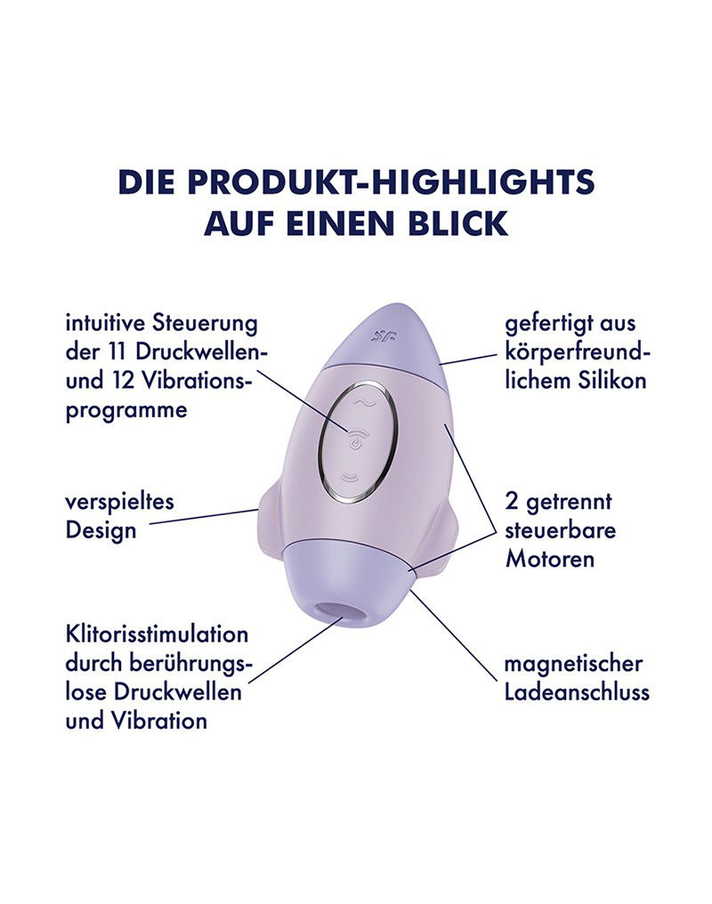 Satisfyer Mission Control Luchtdruk Vibrator Paars - Afbeelding 7