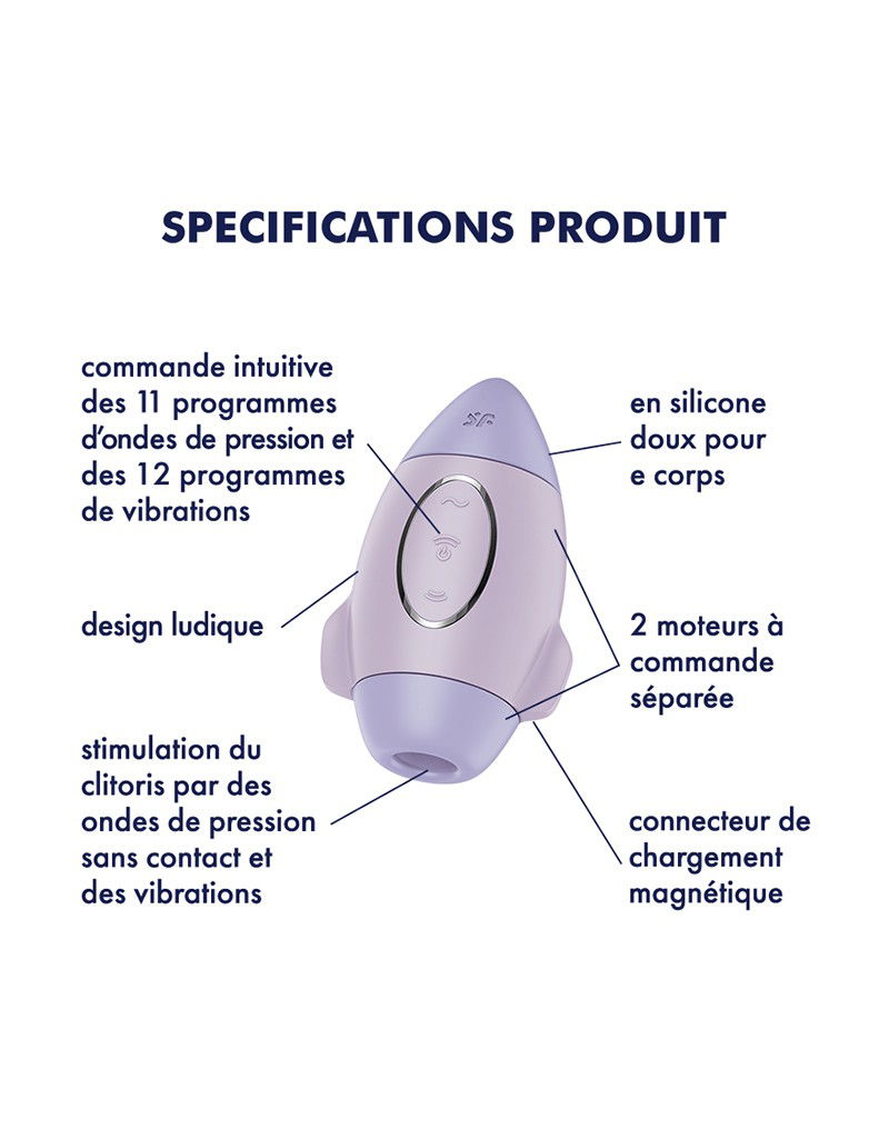 Satisfyer Mission Control Luchtdruk Vibrator Paars - Afbeelding 10
