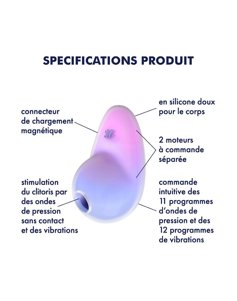 Satisfyer Pixie Dust Luchtdruk Vibrator Paars Roze - Afbeelding 7