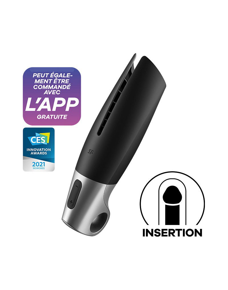 Satisfyer - Power Masturbator Zwart en Zilver - Afbeelding 11
