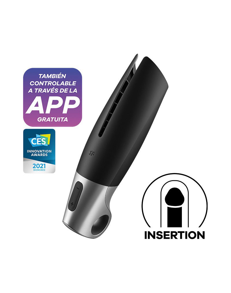 Satisfyer - Power Masturbator Zwart en Zilver - Afbeelding 12
